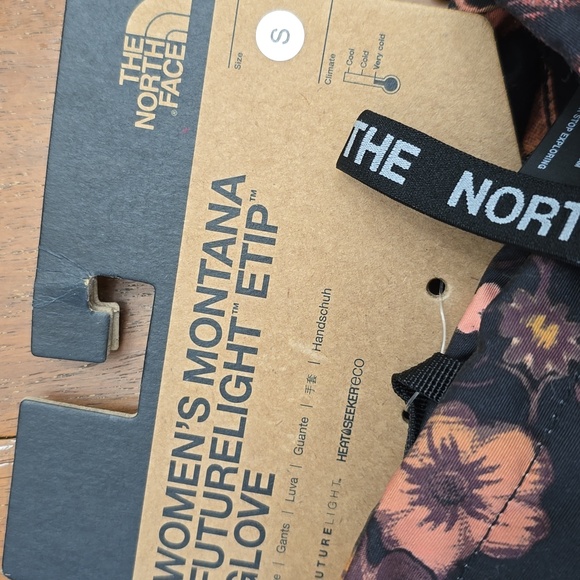 THE NORTH FACE Gloves Women's Montana Futurelight Etip Black Pink Gold - Picture 4 of 6